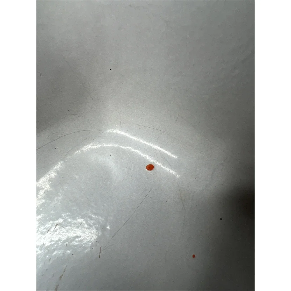 VTG Le Creuset France Orange Casserole Lasagna Pan Enameled Bail Handles Large - Picture 12 of 16